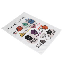 Educational Wall Poster with Alphabet and Animals, Foldable Canvas Chart for Kids Bedroom Decor