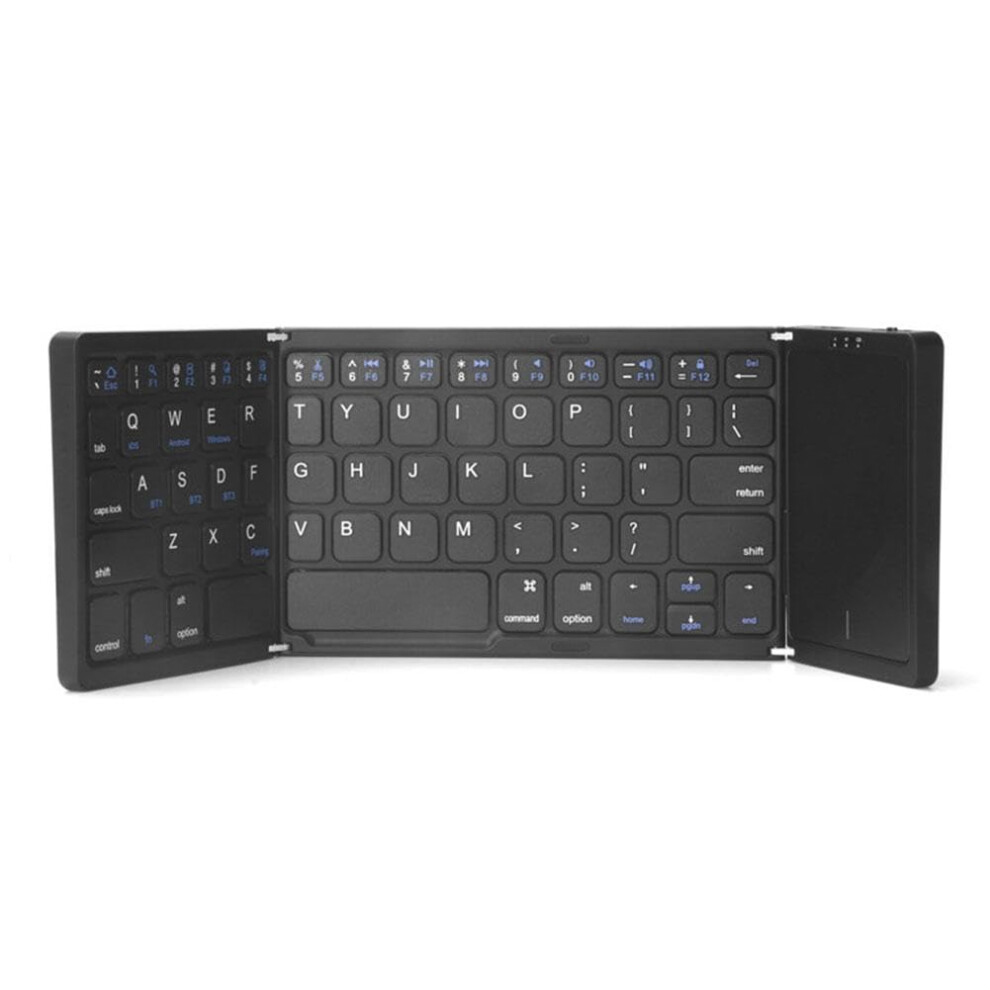 Foldable Bluetooth Keyboard With Touchpad Rechargeable Multidevice For Ios Android Windows 9347817544107