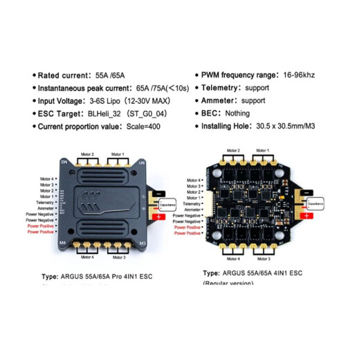ARGUS 65A ESC FPV Racing Freestyle Flight 3-6S 32Bit 1