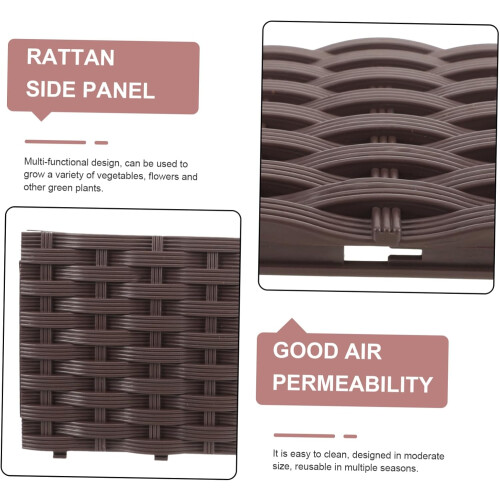 Balcony Planter Box Side Panel for Vegetables and Flowers, Durable Lightweight Plastic, Easy Install 1