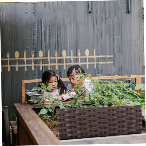 Balcony Planter Box Side Panel for Vegetables and Flowers, Durable Lightweight Plastic, Easy Install 2
