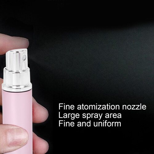 5pcs Aluminum Refillable Perfume Spray Bottles 5ml Pink Portable Atomizer 2
