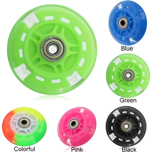 Luminous Roller Flash Wheel For Mini Scooter And Roller Skating Mute Wheel Flashing Light Black 2