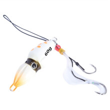 60g Gourd Slider Jig Isca de Jigging para Água Salgada Cabeça de Jig Lenta com Saia Isca de Pesca Luminosa - Pargo Garoupa Branca