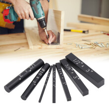 7 Stück Aluminiumlegierung Schwarz Eloxiertes Einstellblock-Messgerät für Holzwerkzeug