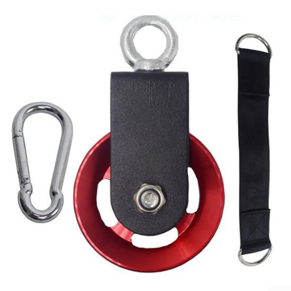 Nylon Fitness Pulley Wheel Model 88, Red Aluminum, For Cable And Rope Applications In Home Gyms 9199774543309