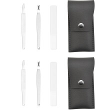 Set tagliaunghie, facile da trasportare, strumenti di alta qualità per manicure e pedicure in viaggio, include custodia protettiva per discoteche.