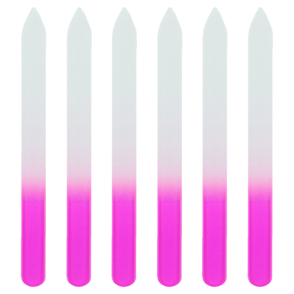 Natural Nails Care, Crystal Nail Files Double-Sided Etched For Salon Quality Manicures, Comfortable Washable Tools For Easy Carrying At Home Or In