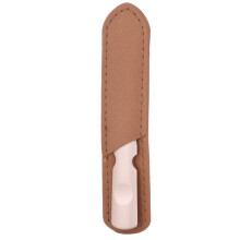 Set manicure da viaggio, lime per unghie in acciaio inossidabile con custodia in pelle, riutilizzabili a doppia faccia per risultati da salone,