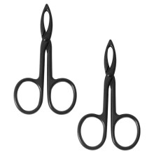 Conjunto de pinças para sobrancelhas, design ergonômico, tesouras de aço inoxidável para pelos faciais, para diversas utilizações (2 peças),