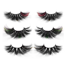 Hypoallergene künstliche Wimpern, leichte, farbige Wimpern mit 3D-Nerz-Effekt, weiches, flauschiges und dramatisches Design, wiederverwendbare und