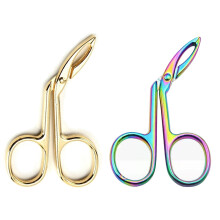 Kit Essencial para Cuidados com as Sobrancelhas, Aparador Manual de Pelos do Nariz e Tesoura para Cílios, Fabricado em Aço Carbono, Design