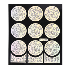 Manicure Flower Template Decals, Reusable Nail Art Stencils for Elegant Nail Designs, Bad Vibes Blocking Real Stone Extracted Inspired Nail Art Tools