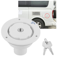 White Freshwater Inlet Lock Cap Leakproof with Keys for RV Caravan Motorhome