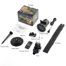 Proyector láser navideño con luces, proyector decorativo exterior con múltiples patrones y diseño resistente a la intemperie, 16 patrones en