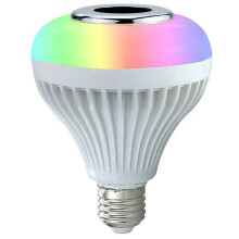 Ampoule LED élégante avec haut-parleur intégré Bluetooth, ampoule LED à couleurs changeantes pour salon et chambre, télécommande 24 touches