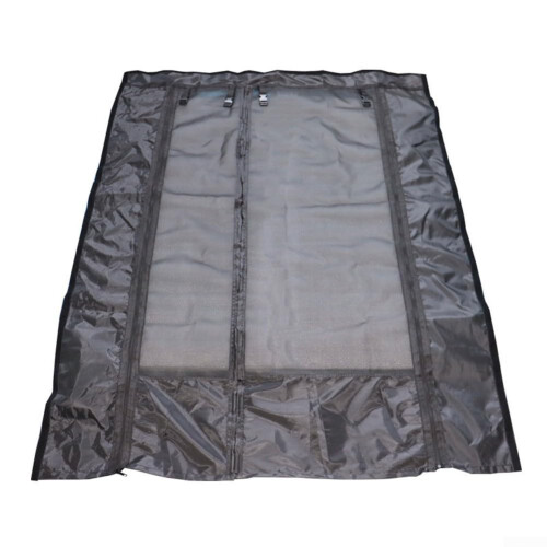 Van Fly Screen for Ducato Ram ProMaster, Black Privacy Mesh Door with BugProof Ventilation, RollUp