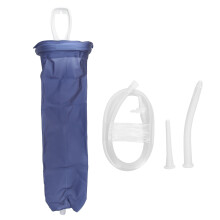 Folding Reusable Enema Bag Kit, 2L, PVC & Silicone, Home Use