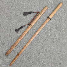 Handmade Wooden Sword with Sheath, Natural Rosewood, 40 Inch Chinese Straight Sword for Martial Arts, Cosplay, Decoration, Props, Gift Brown 2 102cm