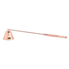 Stainless Steel Bell Shaped Candle Snuffer and Wick Trimmer with Elegant Black Finish for Safe Use