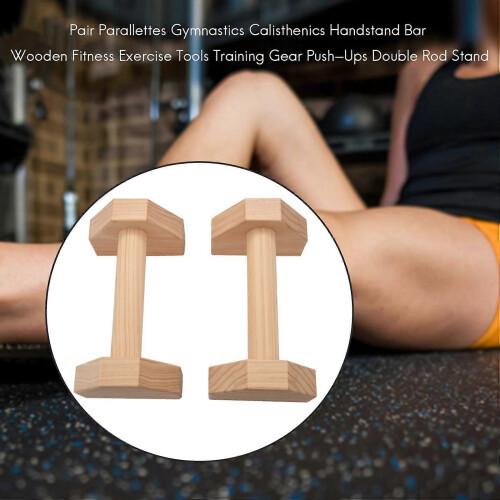 Push up stands 1 pair Wood solid wood load capacity 150KG short style 2