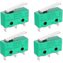 Miniatuur limietschakelaar 10*20MM 3 Pinnen 4 Stuks voor AC DC besturing circuits IP40