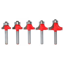 5Pcs 6mm Shank Corner Round Over Router Bit with Bearing Cleaning Flush Milling Cutter for Wood Woodworking Tool