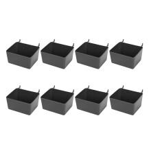 8 Pieces Pegboard Bins Kit Pegboard Parts Storage Pegboard Accessories Workbench Bins for Organizing Hardware(Grey)