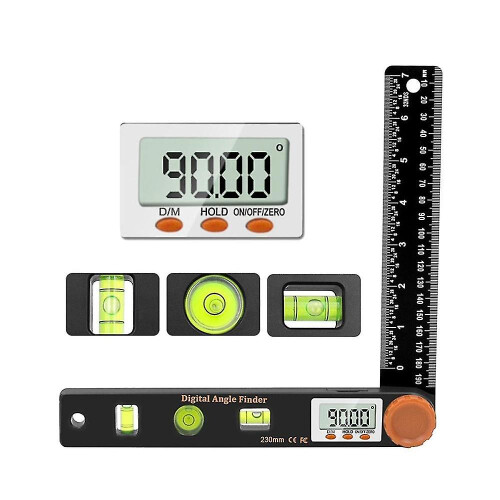 Digital Angle Ruler, 190mm Plastic, Multi-angle Measurement Horizontal Vertical 1