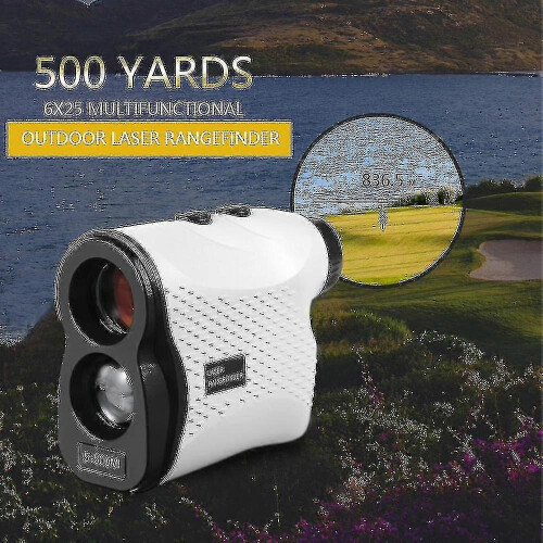Golf Rangefinder 6X Magnification 500m Flag Lock Waterproof White 1