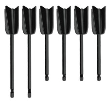 Acessórios para Furadeira Misturadora Conjunto de 6 Peças 416,5cm+222cm Material ABS Compatível com Brocas de 1/4 Polegada Preto