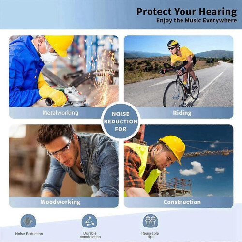 Écouteurs Bluetooth, bleus, protection anti-bruit pour chantier de construction 2