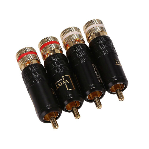 RCA Plug 6*5*3cm Black 8.8mm Wire Diameter Locking 1