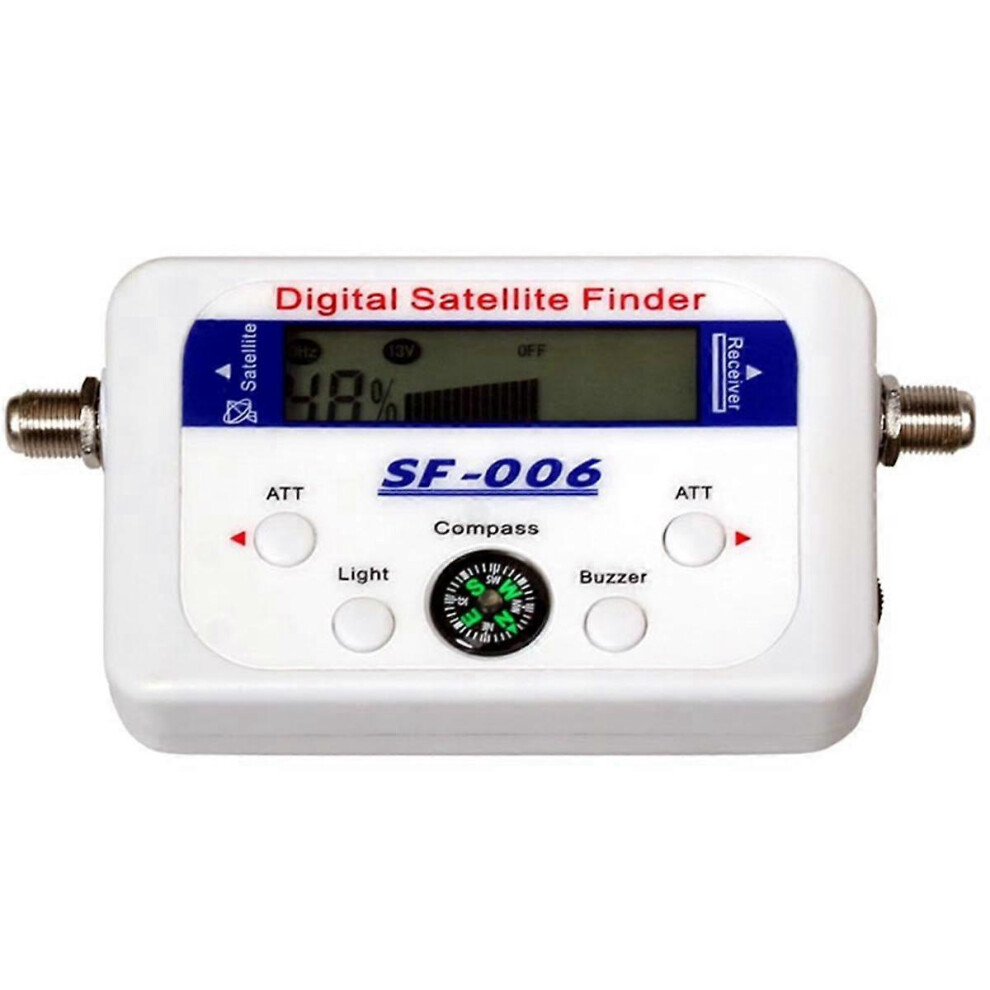 Satellite Signal Detector Model 006 Abs Material 75Î© Impedance White 6901508045408
