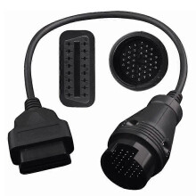 OBD2 Diagnostisch Adapter 38 Pin naar 16 Pin voor Mercedes 12V All Koper Hoge Temperatuur Bestendige Harnas zwart