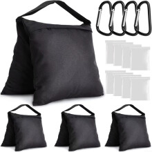 Wind density sandbags with double zipper system to prevent the leakage of filling materials during use.