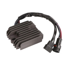 Motorcycle Voltage Regulator Rectifier, Aluminum Material Black, Anti-overcharge Enhanced Charging