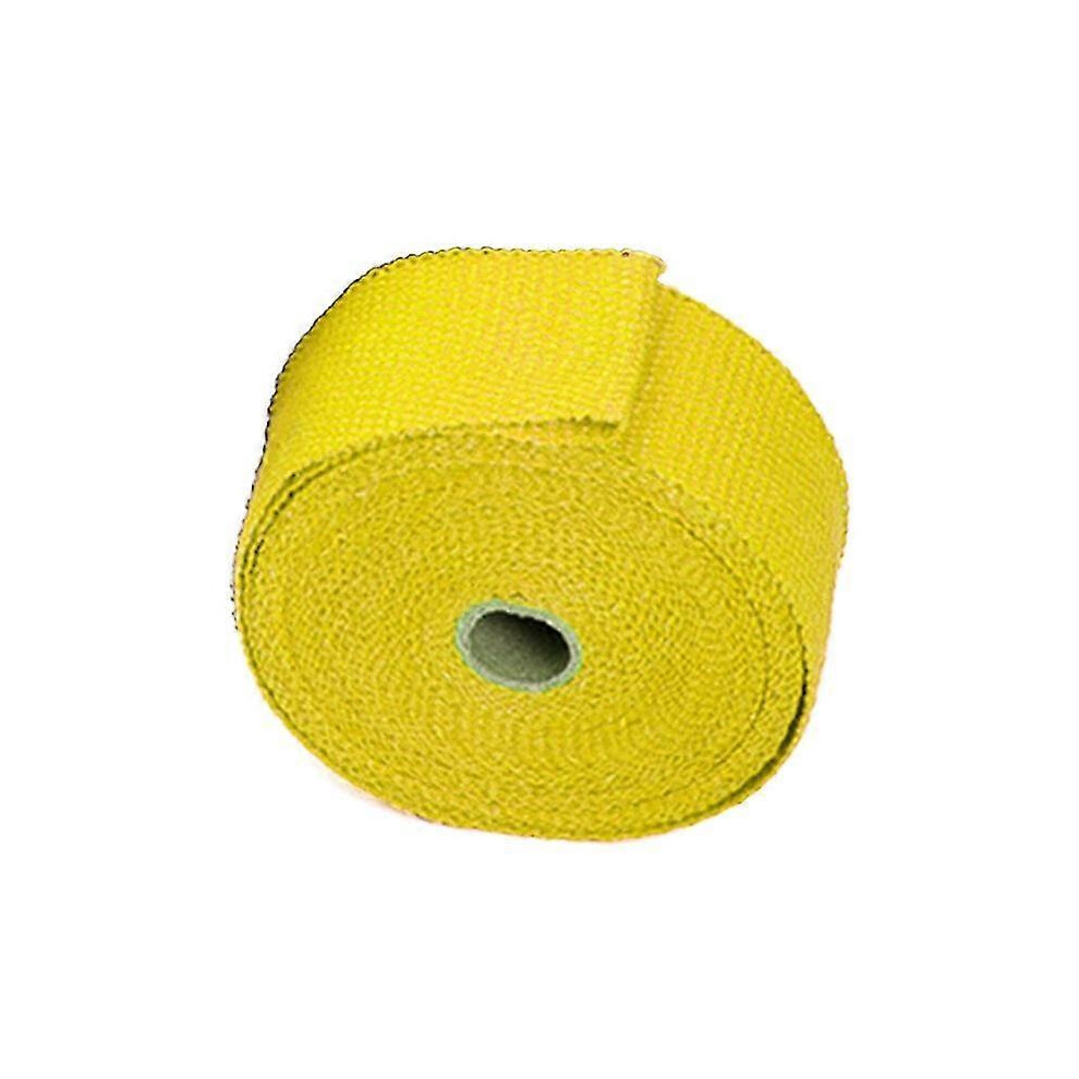 Exhaust Pipe Heat Insulation Tape 5M X 50Mm High Temperature Resistant Heat Insulation Yellow 6901508047358