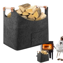 firewood basket made of felt, sturdy carrying bag, reusable multifunctional 40X22X27cm