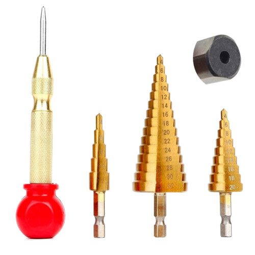 26-Pack Woodworking Chamfer Drilling Tools Drill Bits Set Wood Plug Cutter Three Pointed Countersink Drill Bits 2