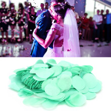 Green Round Paper Confetti 2.5cm 60g for Party Wedding Celebration