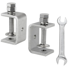 2 PièCes 304 Pince en C en Acier Inoxydable, Pince Tigre Pince à Bois Pinces en C Robustes pour le Travail Du Bois, Soudage-45Mm