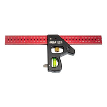 Meters voor Zwaar Gebruik, Uiterst Nauwkeurige Houtbewerking, Multifunctionele Gecombineerde Vierkante Hoekliniaal, 30 cm Lange Beweegbare Hoekliniaal