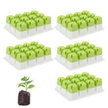 Reusable Silicone Seedling Starter Trays with Drainage Holes, 12Cell Indoor Germination