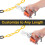Plastic chain links, 4.8 cm, 3 m, black/yellow 3