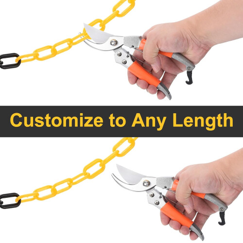 Plastic chain links, 4.8 cm, 3 m, black/yellow 2