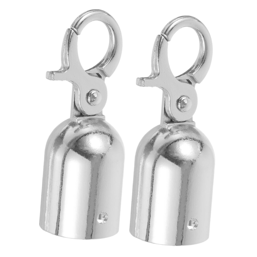 1Satz Rope End Stopper Cable End Cap With Hook Durable Easy To Attach For Rope Pulls Barriers Metal Stopper For Cord Pull 9199774544528