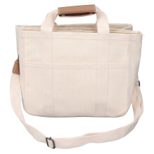 Große Kapazität Canvas-Ein-Schultertasche mit Spaltfächern für Babyartikel
