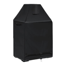 Waterproof Outdoor Fireplace Cover Heavy Duty Fire Pit Protector with UV Resistant Fabric Black