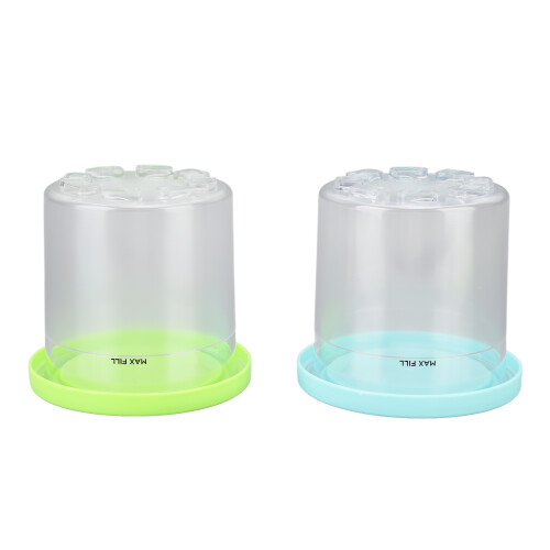 2er Set Eiscreme-Ports 600ml, Blau & Grün, 11,4cm 2